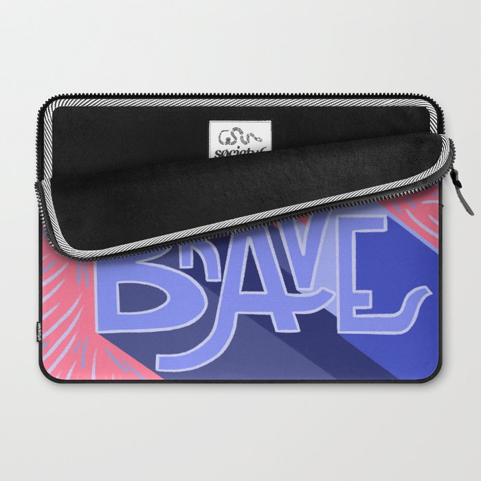 Be brave - purple and pink Laptop Sleeve Gallery Image 2