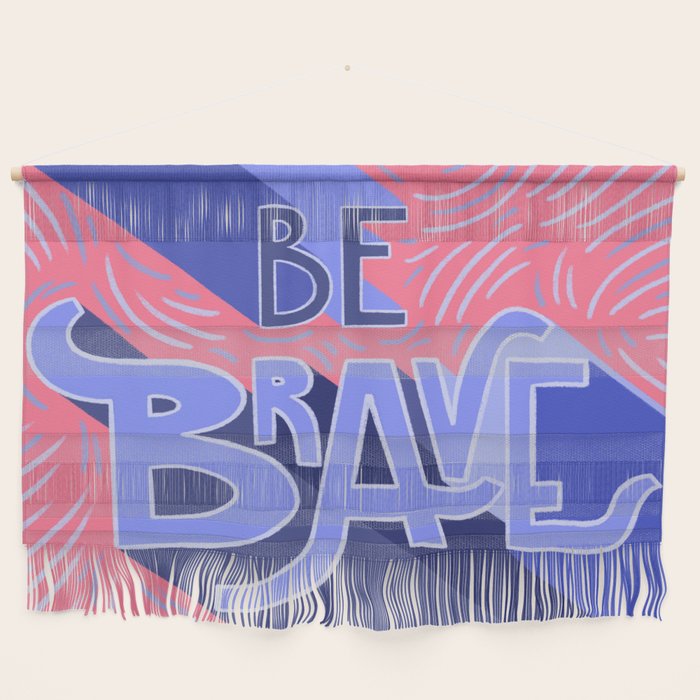 Be brave - purple and pink Wall Hanging Gallery Image 1