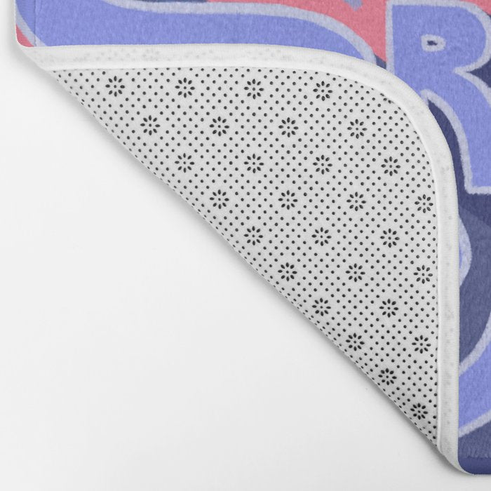 Be brave - purple and pink Bath Mat Gallery Image 2