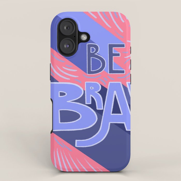 Be brave - purple and pink iPhone Case Gallery Image 1