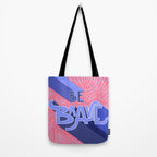 Be brave - purple and pink Tote Bag Gallery Image 2
