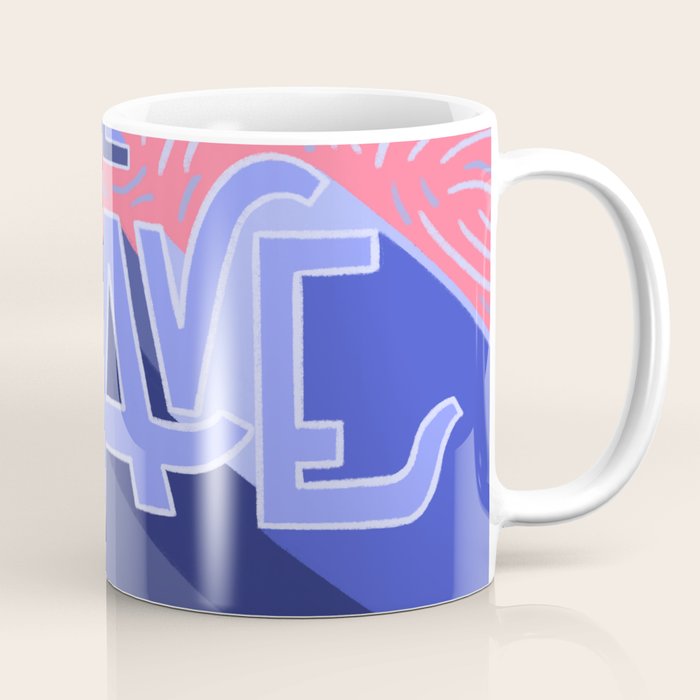 Be brave - purple and pink Coffee Mug Gallery Image 1