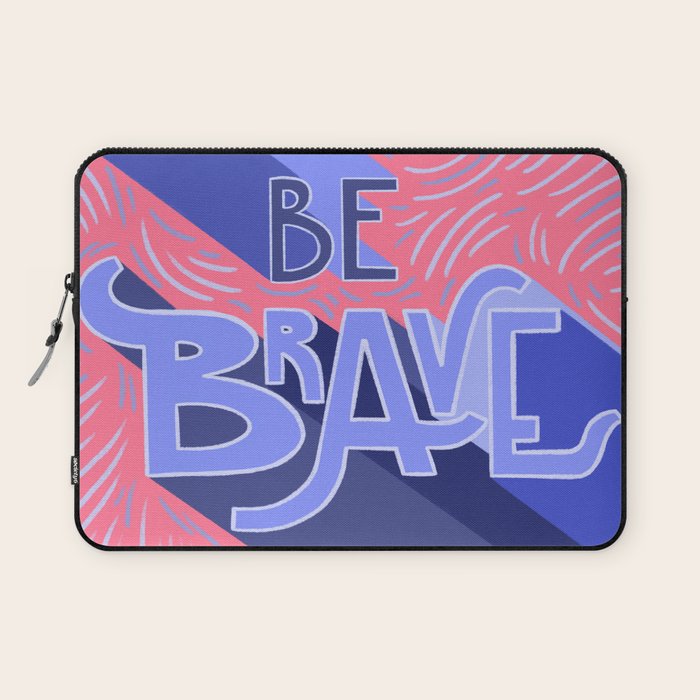 Be brave - purple and pink Laptop Sleeve Gallery Image 1