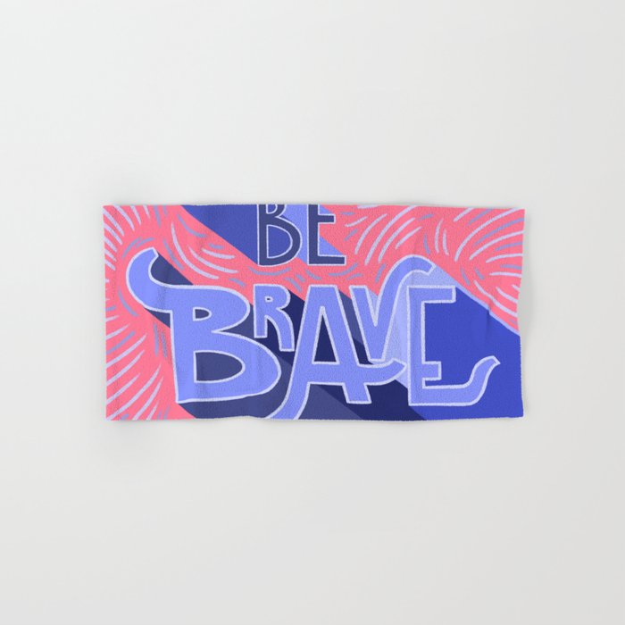 Be brave - purple and pink Bath Towel Gallery Image 1