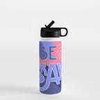 Be brave - purple and pink Water Bottle Gallery Image 1