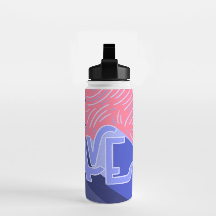 Be brave - purple and pink Water Bottle Gallery Image 2