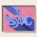 Be brave - purple and pink Serving Tray Gallery Image 1
