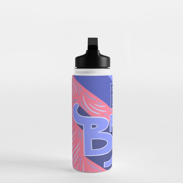Be brave - purple and pink Water Bottle Gallery Image 3