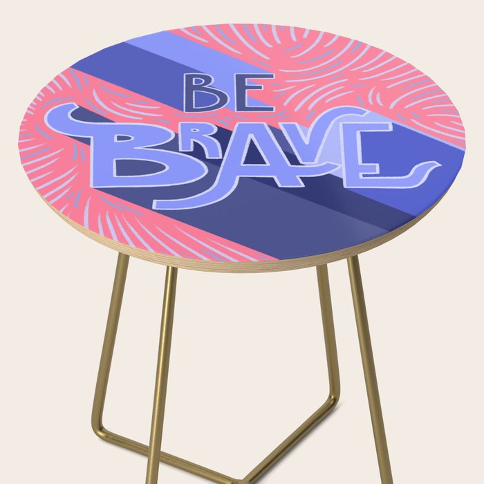 Be brave - purple and pink Side Table Gallery Image 2