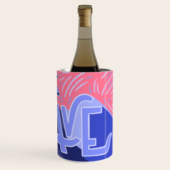 Be brave - purple and pink Wine Chiller Gallery Image 3