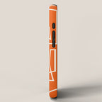 Peripatesis 2 Mid Century Modern Minimalist Line Abstract Orange iPhone Case Gallery Image 2