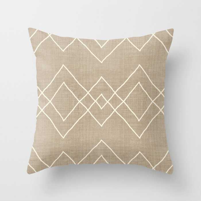 Nudo in Tan Throw Pillow Gallery Image 6