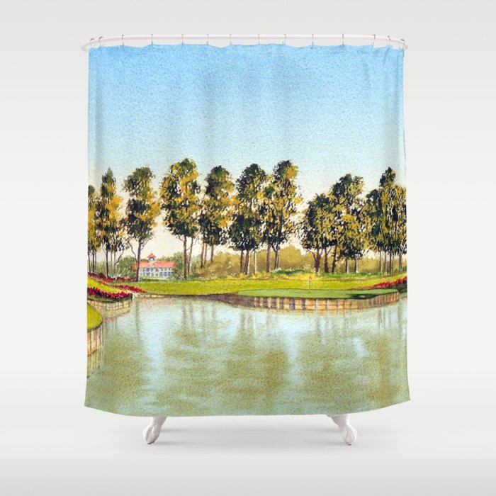 Sawgrass TPC Golf Course 17th Hole Shower Curtain Gallery Image 1