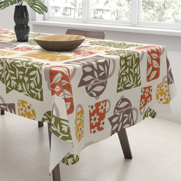 Buongiorno Retro Floral Coffee Tablecloth Gallery Image 3