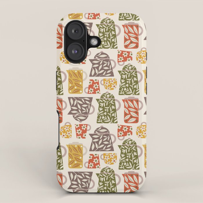 Buongiorno Retro Floral Coffee iPhone Case Gallery Image 1