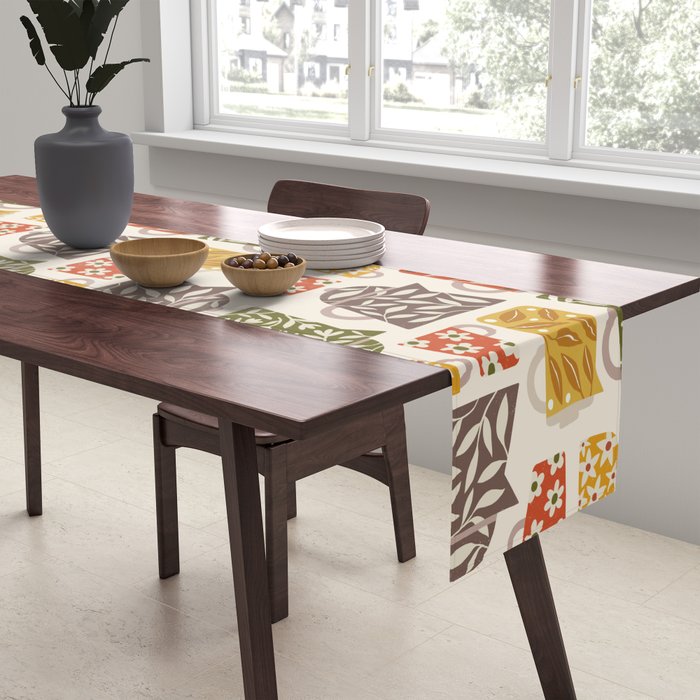 Buongiorno Retro Floral Coffee Table Runner Gallery Image 2