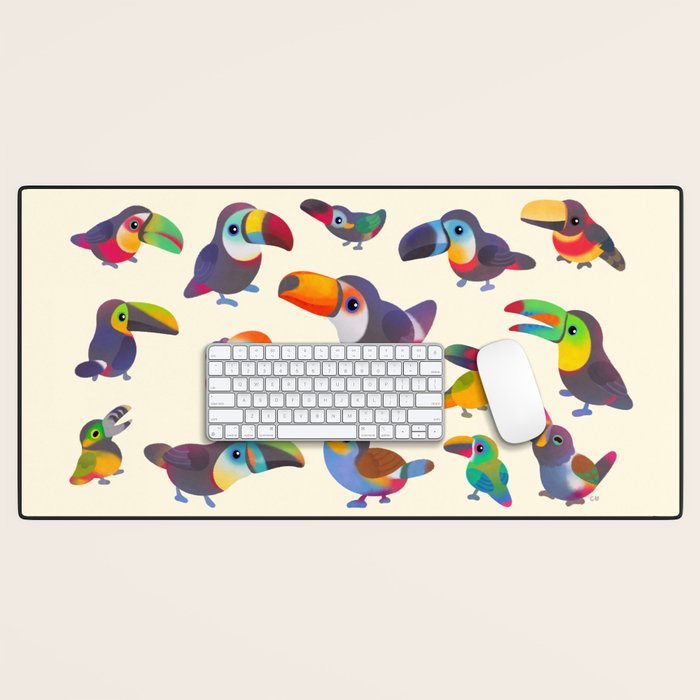 Toucan - pastel Desk Mat Gallery Image 1