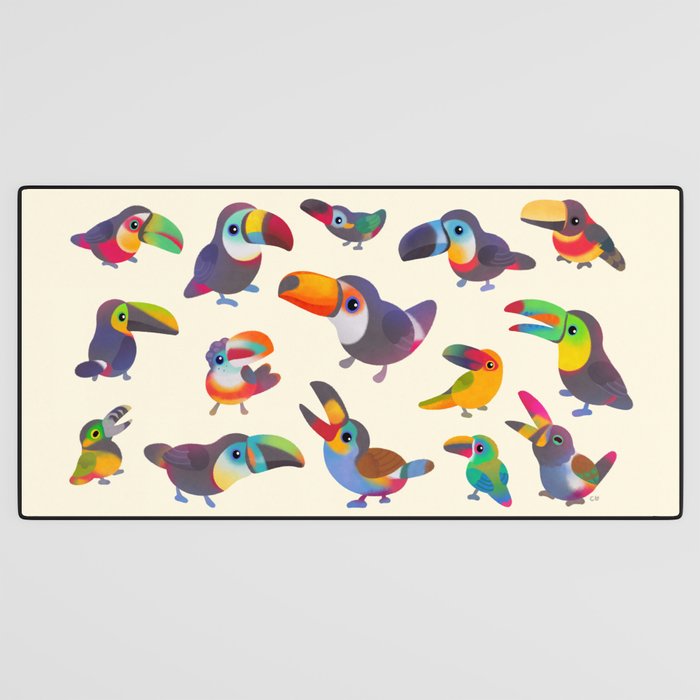 Toucan - pastel Desk Mat Gallery Image 3