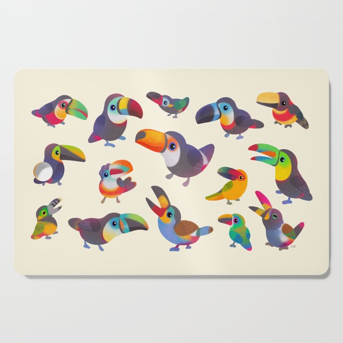 Toucan - pastel Cutting Board Gallery Image 1