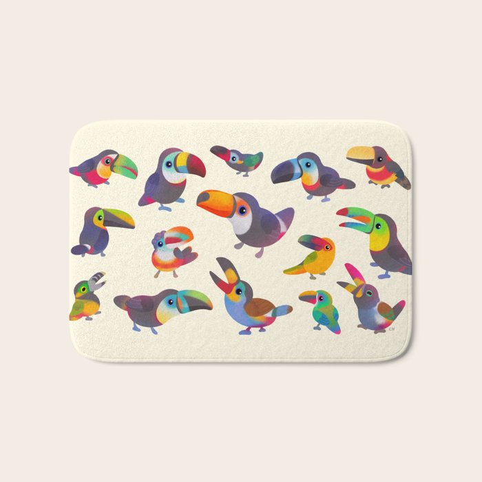 Toucan - pastel Bath Mat Gallery Image 1