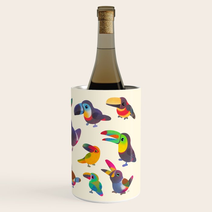 Toucan - pastel Wine Chiller Gallery Image 3