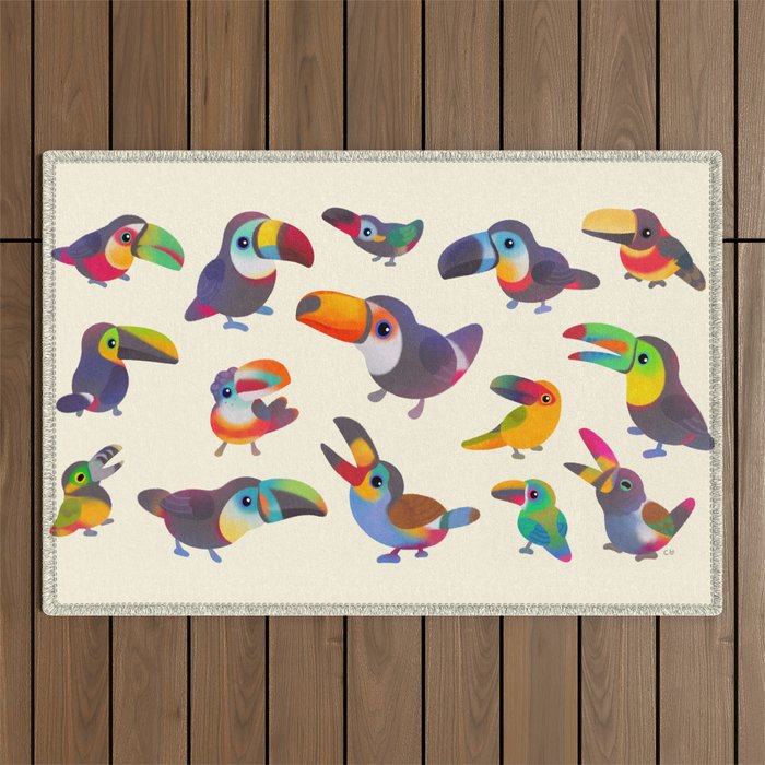 Toucan - pastel Outdoor Rug Gallery Image 1