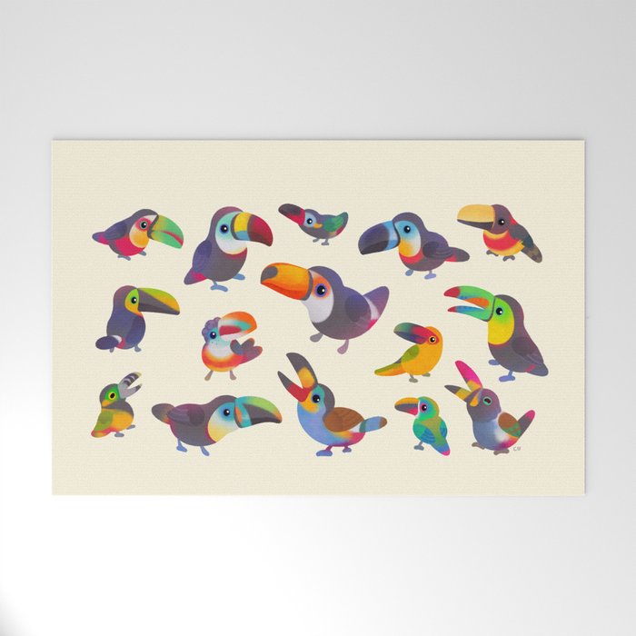 Toucan - pastel Welcome Mat Gallery Image 1