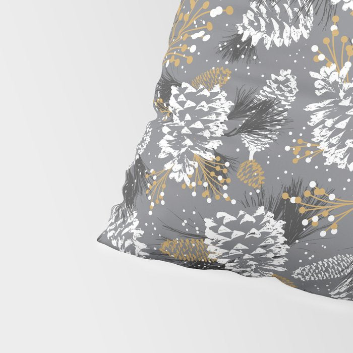 Festive Forest - Grey Pillow Sham Gallery Image 4