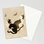 Minhwa: cats & butterflies (Korean traditional/folk art) Stationery Card Gallery Image 2