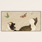 Minhwa: cats & butterflies (Korean traditional/folk art) Desk Mat Gallery Image 3