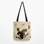 Minhwa: cats & butterflies (Korean traditional/folk art) Tote Bag Gallery Image 2