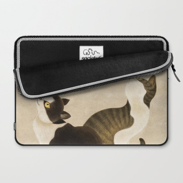 Minhwa: cats & butterflies (Korean traditional/folk art) Laptop Sleeve Gallery Image 2