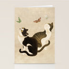 Minhwa: cats & butterflies (Korean traditional/folk art) Stationery Card Gallery Image 2