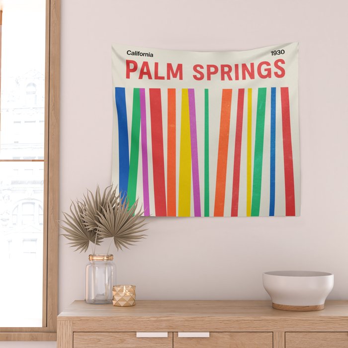 Palm Springs 1930: Retro Mid-Century Edition  Wall Tapestry Gallery Image 2