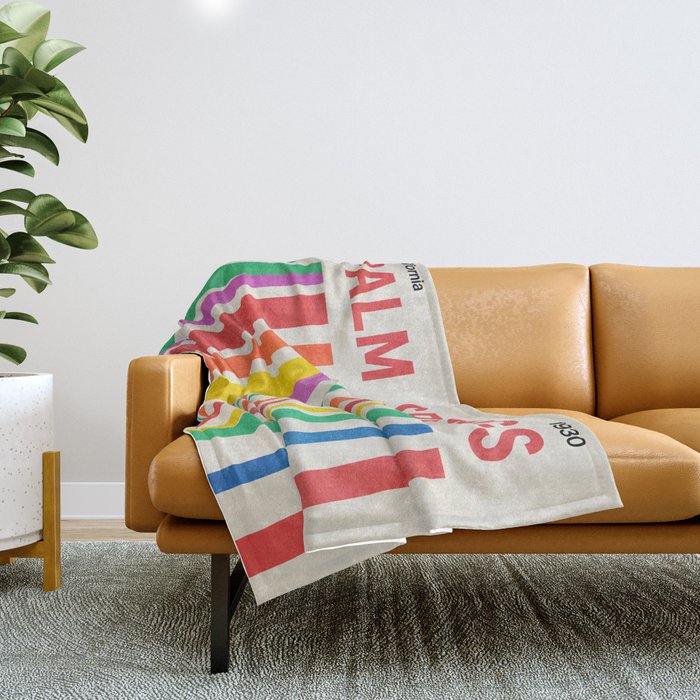 Palm Springs 1930: Retro Mid-Century Edition  Throw Blanket Gallery Image 1