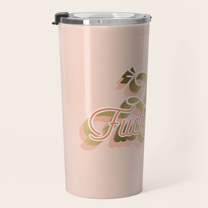 Zero F*cks Given - Blush & Gold Palette Travel Mug Gallery Image 3