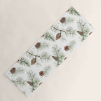 Festive Pinecones Yoga Mat Gallery Image 1