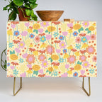 Floral pattern cream Credenza Gallery Image 1