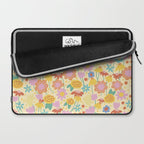 Floral pattern cream Laptop Sleeve Gallery Image 2