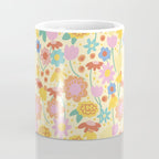 Floral pattern cream Coffee Mug Gallery Image 4