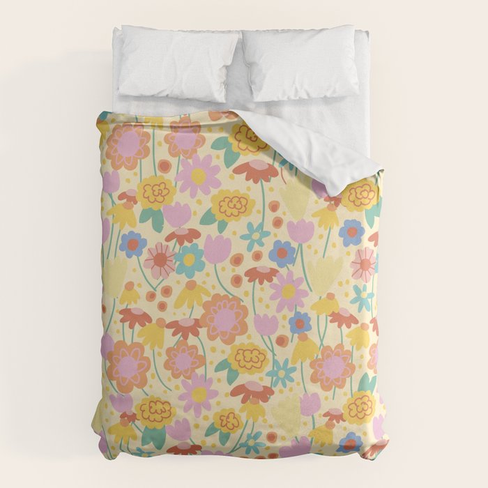 Floral pattern cream Duvet Cover Gallery Image 6