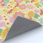 Floral pattern cream Rug Gallery Image 4