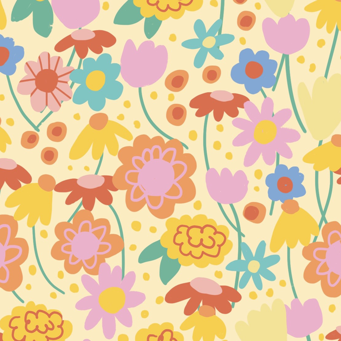 Floral pattern cream Coffee Mug Gallery Image 2