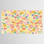 Floral pattern cream Tablecloth Gallery Image 2