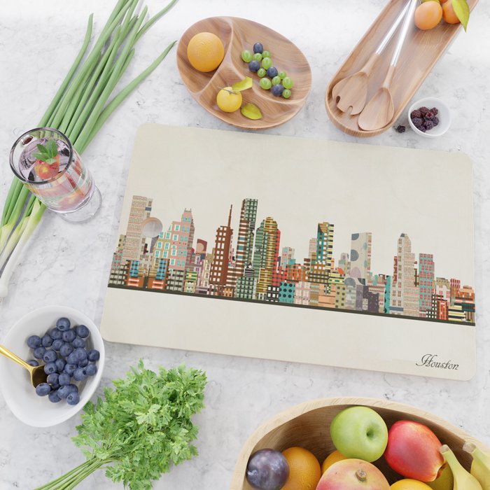 houston texas skyline Cutting Board Gallery Image 2