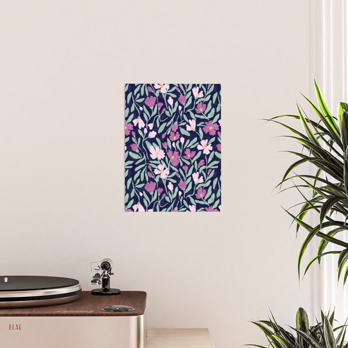 Pink Midnight Bloom Poster Gallery Image 2