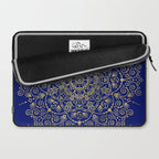 Moroccan Mandala - Gold Ink on Navy Laptop Sleeve Gallery Image 2