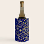 Moroccan Mandala - Gold Ink on Navy Wine Chiller Gallery Image 2