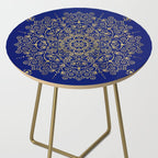 Moroccan Mandala - Gold Ink on Navy Side Table Gallery Image 2