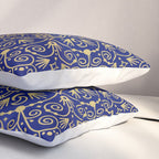 Moroccan Mandala - Gold Ink on Navy Pillow Sham Gallery Image 3